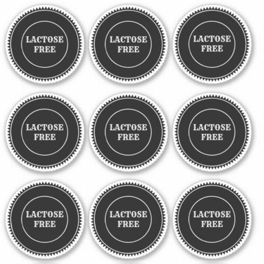 Laktosefreie Allergien Sicher kulinarisch Aufkleber (Vorderseite)