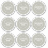 Laktosefreie Allergien Sicher kulinarisch Aufkleber (Vorderseite)