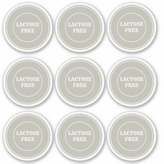 Laktosefreie Allergien Sicher kulinarisch Aufkleber (Vorderseite)