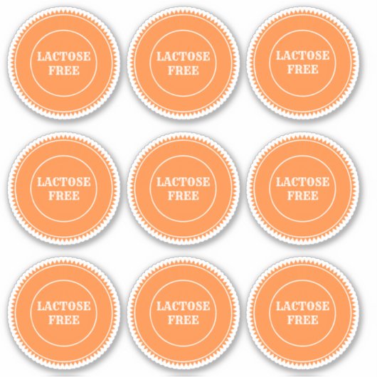 Laktosefreie Allergien Sicher kulinarisch Aufkleber (Vorderseite)