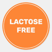 Laktosefreie Allergien Sicher kulinarisch Klassisc Runder Aufkleber (Vorderseite)