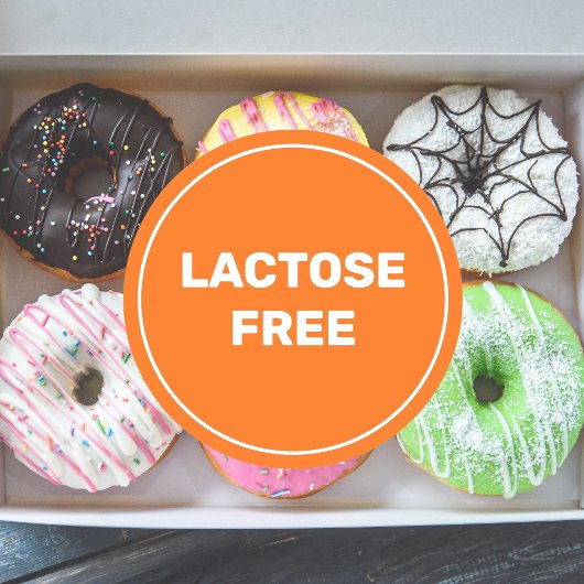 Laktosefreie Allergien Sicher kulinarisch Klassisc Runder Aufkleber