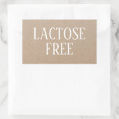 Laktosefreie Allergien Sicher kulinarisch Rechteckiger Aufkleber (Tasche)