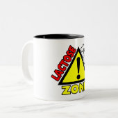 Laktosefreie Zone (Molkerei frei) Zweifarbige Tasse (Vorderseite Links)