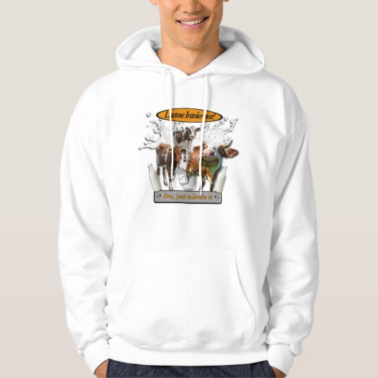 Laktoseintolerant? Einfach tolerieren Meme-Design Hoodie (Vorderseite)