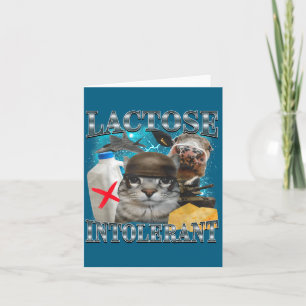 Laktoseintolerante alberne Katzen-Meme Lustiger Sp Karte