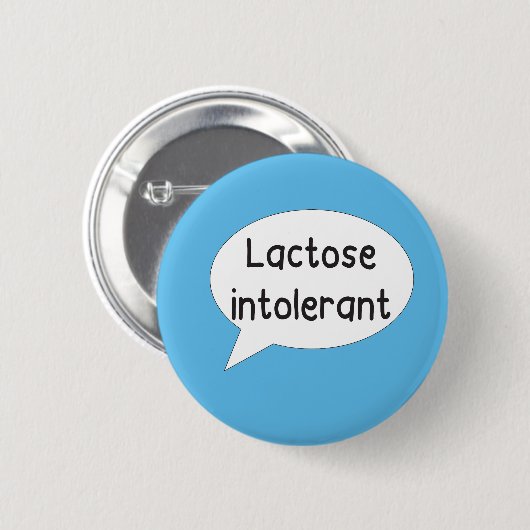 laktoseintolerantes Abzeichen Button (Vorne & Hinten)