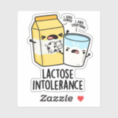 Laktoseintoleranz Funny Milk Pun Aufkleber (Blatt)