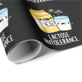 Laktoseintoleranz Funny Milk Pun Dark BG Geschenkpapier (Rolleneckpunkt)