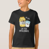 Laktoseintoleranz Funny Milk Pun Dark BG T-Shirt (Vorderseite)