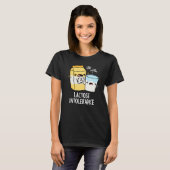 Laktoseintoleranz Funny Milk Pun Dark BG T-Shirt (Vorne ganz)