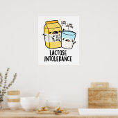 Laktoseintoleranz Funny Milk Pun Poster (Küche)