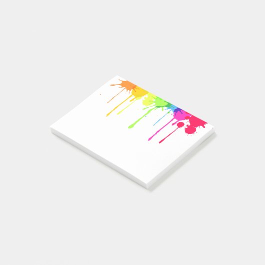 Lala 585; Paint Spritzer post its. Post-it Klebezettel (angewinkelt)