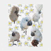 Lala das Cockatoo Fünf Posen werfen Blanket Fleecedecke (Vorderseite)
