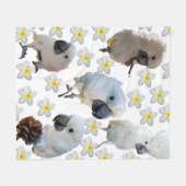Lala das Cockatoo Fünf Posen werfen Blanket Fleecedecke (Vorderseite (Horizontal))