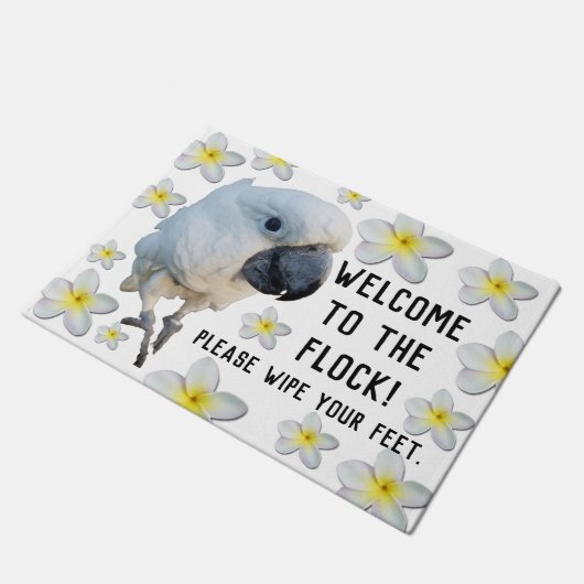 Lala das Cockatoo-Willkommen zur Mengen-Fußmatte Fußmatte (Schrägansicht)