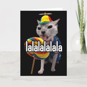 Lalalala Lustige Alberne Katze Mit Lutscher Meme M Karte