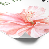 LALANI Tropical Pink Hibiskus Luau Babydusche Poster (Ecke)