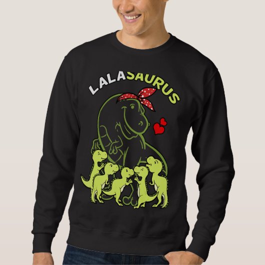 Lalasaurus Lala 5 Kinder Dinosaurier Muttertag Sweatshirt (Vorderseite)