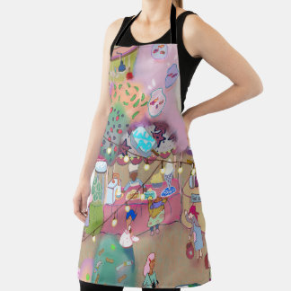 LALATOWN All-Over Print Apron Schürze