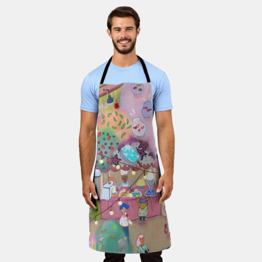 LALATOWN All-Over Print Apron Schürze (Getragen)