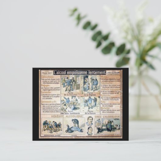L'Alcool Voila l'Ennemi #2 Postkarte (Stehend Vorderseite)