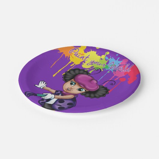 LaliBella lila Papierplatte Pappteller (Schrägansicht)