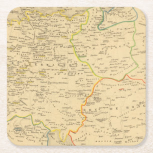 L'Allemagne 1137 1273 Rechteckiger Pappuntersetzer