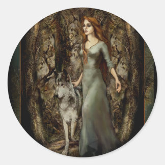 "LaLoba"-Aufkleber Runder Aufkleber