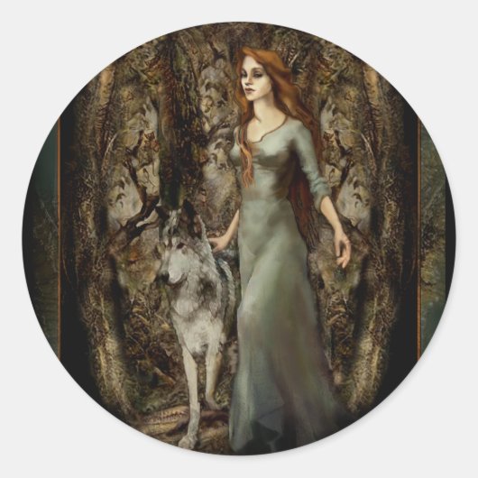 "LaLoba"-Aufkleber Runder Aufkleber (Vorderseite)