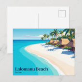 Lalomanu Beach Samoa Postkarte (Vorne/Hinten)