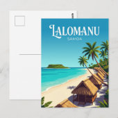 Lalomanu Beach Samoa Postkarte (Vorne/Hinten)