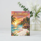 Lalomanu-Strand Samoa Postkarte (Stehend Vorderseite)
