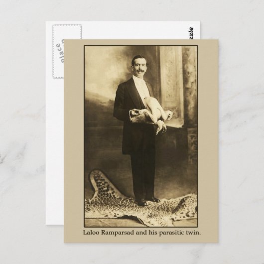 Laloo, das Happy Hindoo mit einem parasitären Twin Postkarte (Vorne/Hinten)