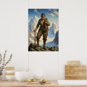 L'ALPINISTE (Der Berg) Poster (Küche)