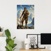 L'ALPINISTE (Der Berg) Poster (Heimbüro)