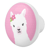 Lama Alpaca Rosa Keramikknauf (Rechts)