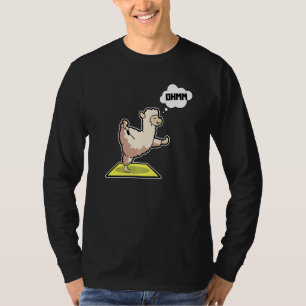 Lama Alpaca Yoga Posen Sport Gymnastik Ohmmm Hear T-Shirt