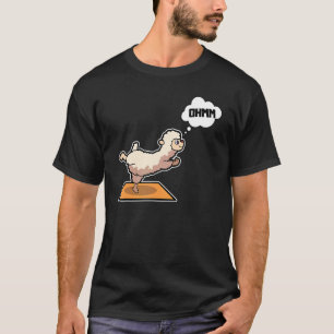 Lama Alpaca Yoga Posen Sport Gymnastik Ohmmm Hear T-Shirt