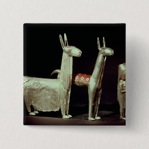 Lama, Alpaka und Frau Button