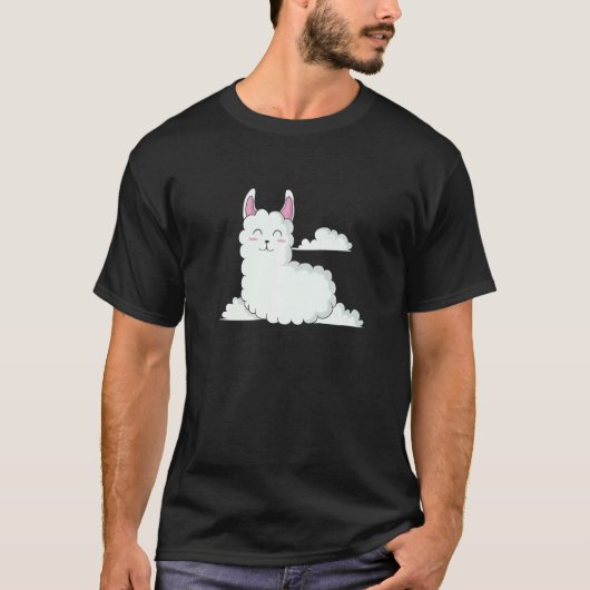 Lama auf Wolken T-Shirt (Vorderseite)