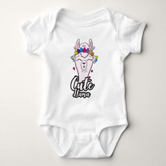 Lama Baby Strampler (Vorderseite)