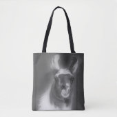 Lama bei Schwarz-Weiß-Tier Tasche (Vorderseite)