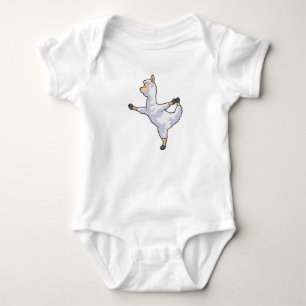 Lama beim Yoga-Fitness Baby Strampler
