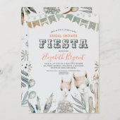 Lama-Brautparty-Fiesta südwestlich Einladung (Vorne/Hinten)