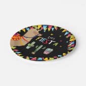 Lama Cactus Geburtstagsparty Pappteller (Schrägansicht)