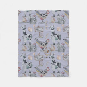Lama Chicken Boganhues Farm Baby Flanelldecke Fleecedecke