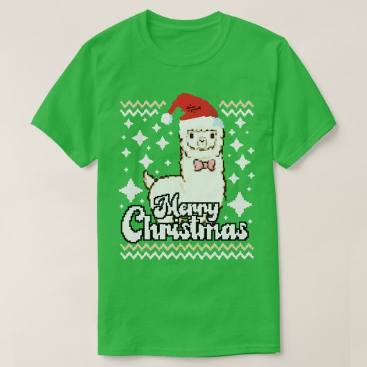Lama Christmas T-Shirt (Design vorne)