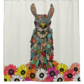 Lama daisy Liebe Kreide Duschvorhang (Vorderseite)