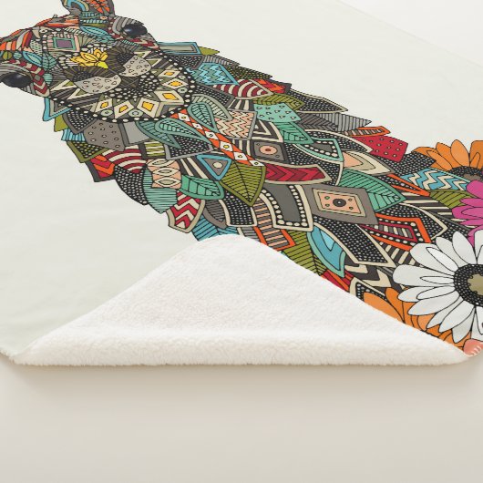 Lama daisy Liebe Kreide Sherpadecke (3/4)